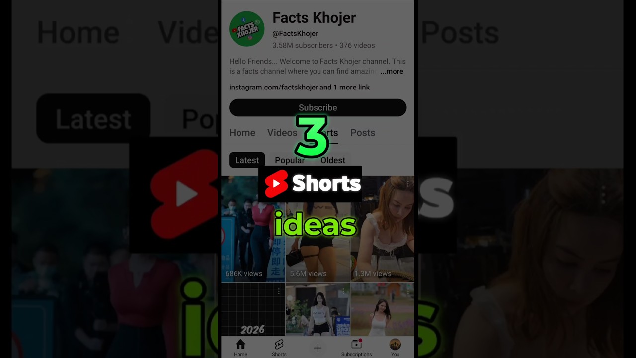Top 3 Shorts Channel Ideas 2025 | Create a Shorts YouTube channel... #shots