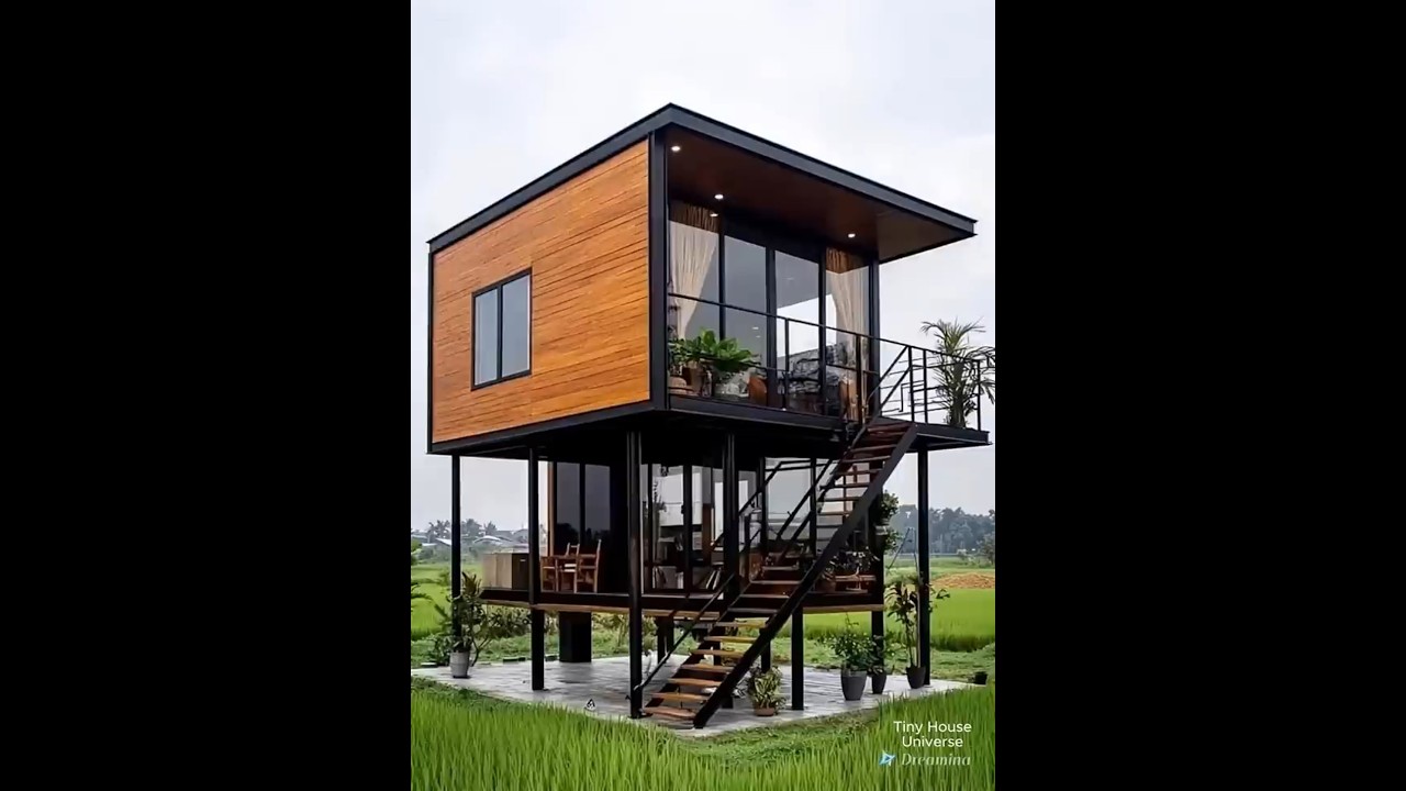 2 Storey 20 Sqm Small House Plans #smallhouse #relax #easyhouse #smallhousedesign #tinyhouse