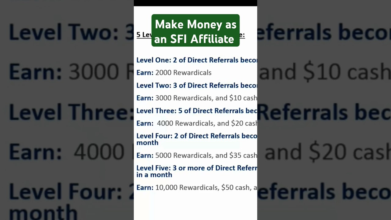 Make Money as an SFI Affiliate | Full Video Attached #makemoneyonline